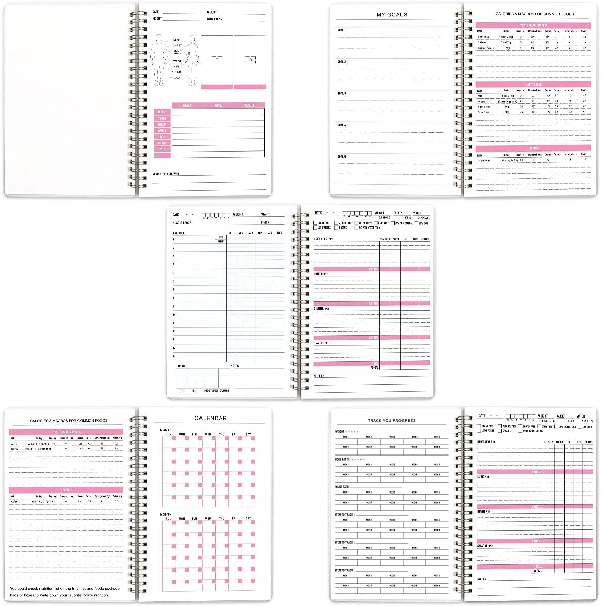Food Journal Fitness Journal Weight Loss Journal Wellness Workout Log Diary Not