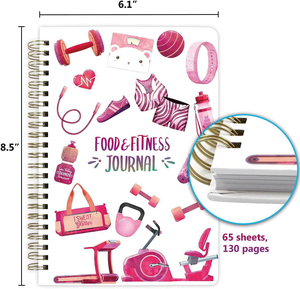 Food Journal Fitness Journal Weight Loss Journal Wellness Workout Log Diary Not