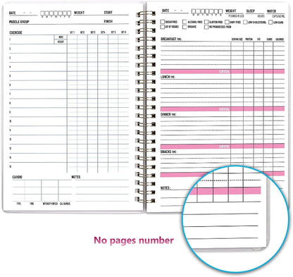Food Journal Fitness Journal Weight Loss Journal Wellness Workout Log Diary Not