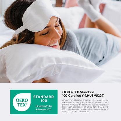 Pillow Cases - 22Mm 100% Pure Mulberry 6A Silk Pillowcase for Hair & Skin with Zipper Closure, Cooling, Natural, Organic, Double Sided Silk Pillow Case (Midnight Black, Queen 20X30 1Pc)